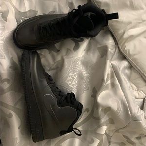 Nike foamposit ones all black